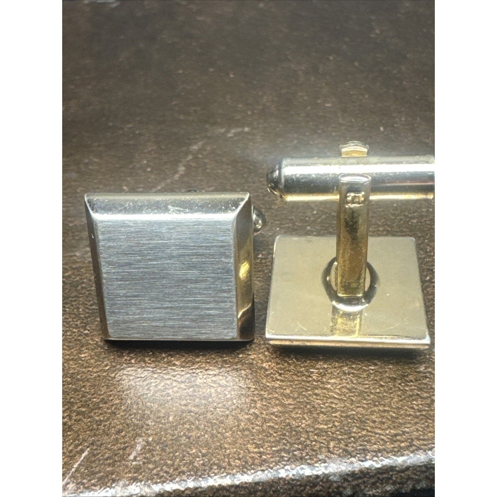 Vintage Hickok Canada Goldtone‎ Rhinestone Cufflinks